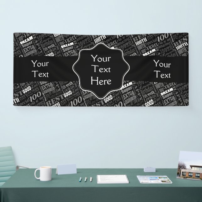 Lona Monograma personalizado de la fiesta de cumpleaños (Feria)