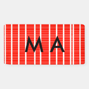 Lona Monograma simple añada su letra de nombre man mini