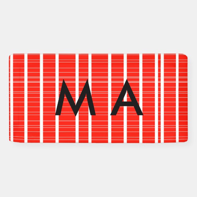 Lona Monograma simple añada su letra de nombre man mini (Horizontal)