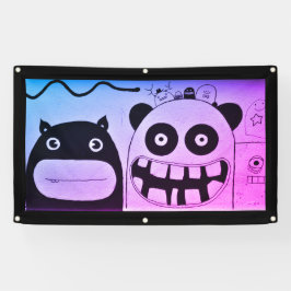LONA MONSTERS VINYL BANNER CON/ GROMMETS