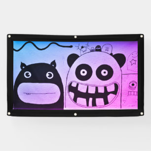 LONA MONSTERS VINYL BANNER CON/ GROMMETS