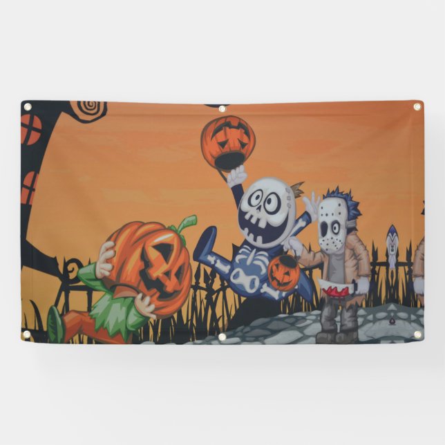 Lona Monstruos de Halloween (Horizontal)