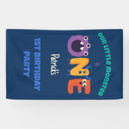 Lona Monstruos de los Alpes Primer cumpleaños nuestro p