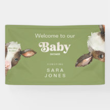 Moo-ving In Pronto Moss Green Baby Shower