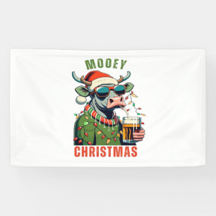 Lona Mooey Navidades Highland Cow Light Santa Hat T-Shi