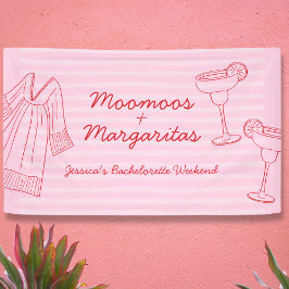 Lona Moomoos & Margaritas Bachelorette rosa y roja