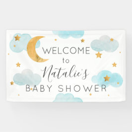 Lona Moon & Stars baby shower banner