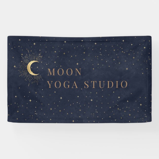 Lona Moon Stars Midnight Blue Banner (Horizontal)