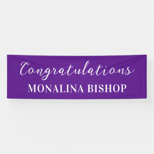 Lona Morado   Congratulations   Graduado