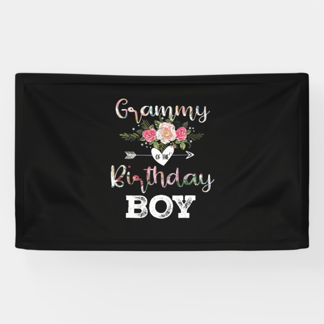 Lona Mother Art | Grammy Of A Birthday Boy Birthday (Horizontal)