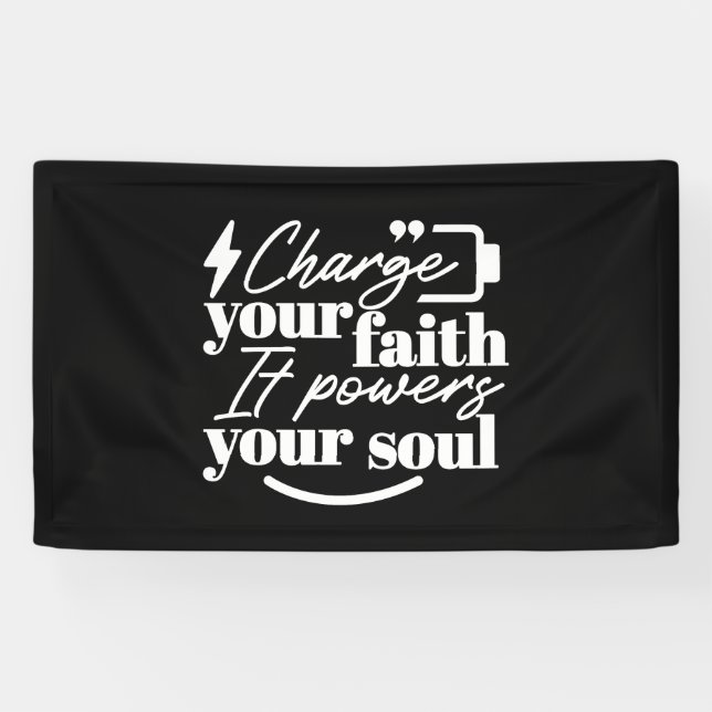 Lona Motivational Christian Quote – Charge Your Faith (Horizontal)
