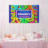 Motivo de signo de paz Groovy Sixties Bienvenida d