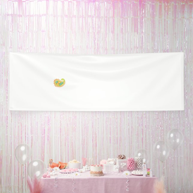 Lona Moto floral naranja con patrones simétricos en un (Fiesta)