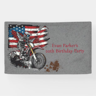 Lona Motocicleta Bandera de los Estados Unidos Fiesta d