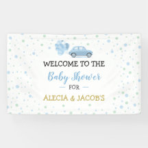 Motor Blue Car Balloons Boy Baby Shower Fondo