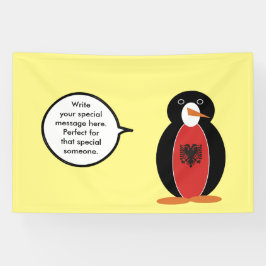 Lona Ms Penguin Bandera Albanesa Conversaciones