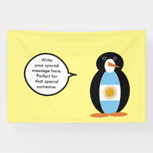 Lona Ms Penguin Bandera Argentina Habla
