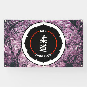 Lona MTG Judo Club - Banner de flores de cerezo