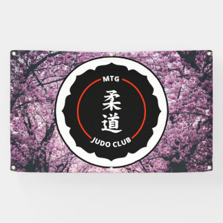 Lona MTG Judo Club - Banner de flores de cerezo