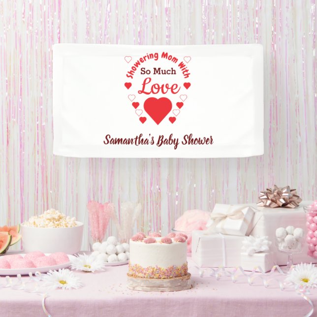 Lona Mucho amor Baby Shower (Fiesta)