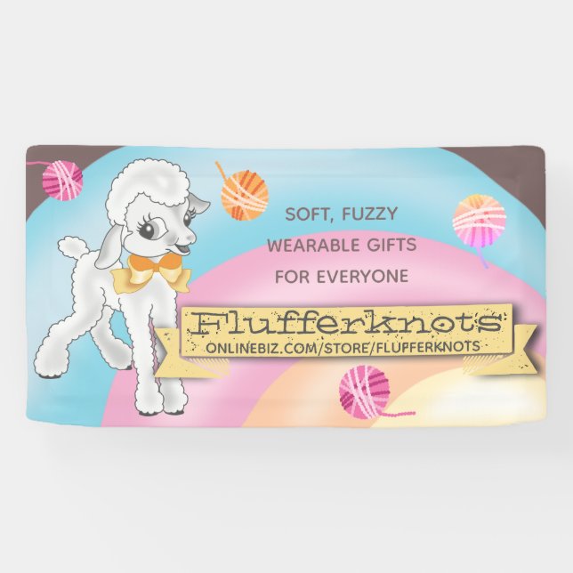 Lona Muestreo de cordero oveja tejiendo crochet homespu (Horizontal)