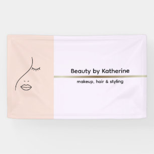 Lona Mujer Arte Moderno Logotipo de Belleza Facial Arti