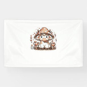 Lona Mushroom de Cottagecore de vaca _1