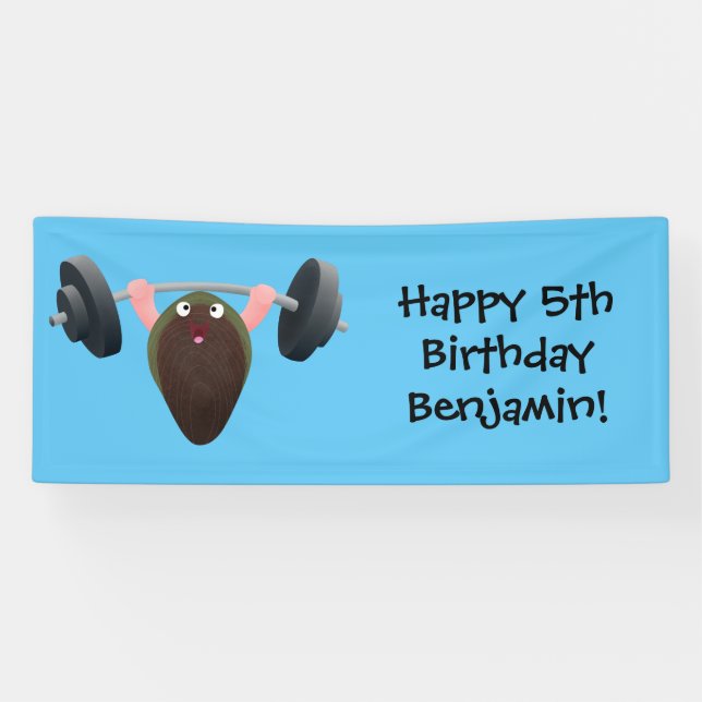 Lona Mussel gracioso trabajando en ilustracion personal (Horizontal)