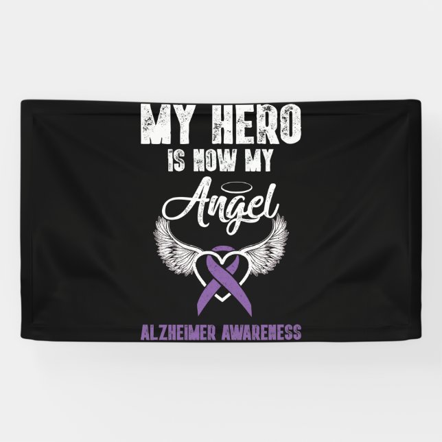 Lona My Hero Is Now My Angel Alzheimer Awareness (Horizontal)