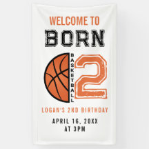 Nacido 2 Ball Baloncesto Fiesta de cumpleaños 2