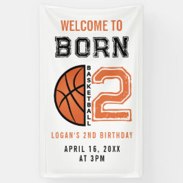 Lona Nacido 2 Ball Baloncesto Fiesta de cumpleaños 2