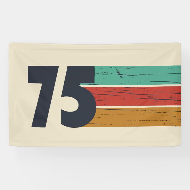 Lona Nacido en 1975, fiesta de 50 años de antigüedad (Horizontal)