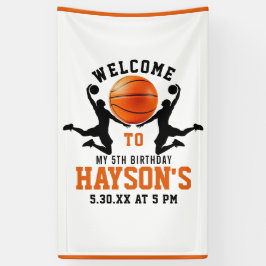 Lona naranja de baloncesto Boy 5ª fiesta de cumpleaños
