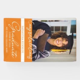 Lona Naranja de Graduación de Foto de Graduados 2023