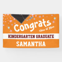 Naranja de Graduación de Kindergarten Foto Confett