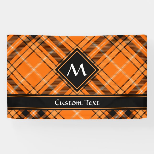 Lona Naranja de Halloween Tartan (Horizontal)