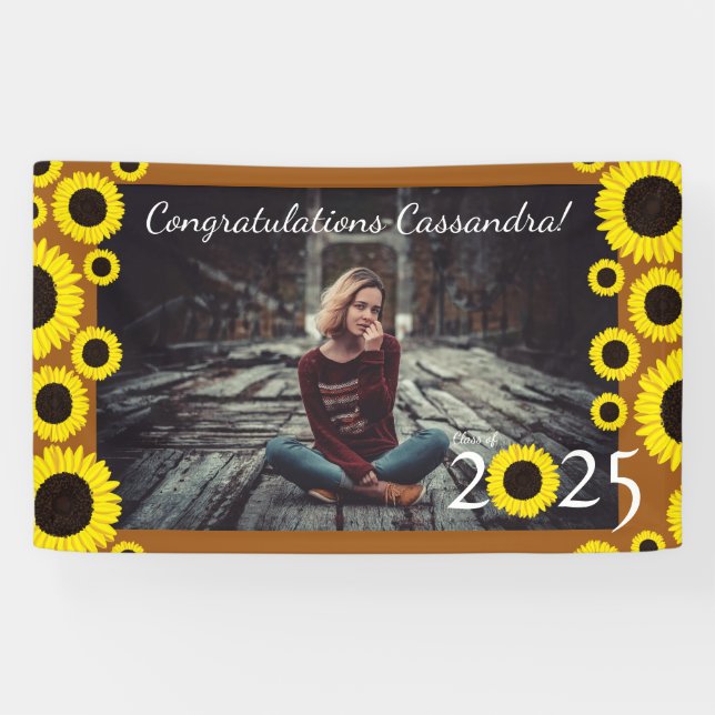 Lona Naranja de óxido del partido de graduación del paí (Horizontal)