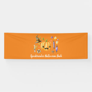 Lona Naranja Fiesta de Bash de Halloween Spooktacular d