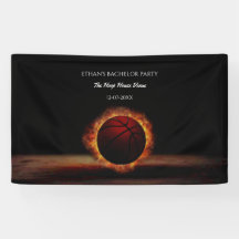 Naranja fiesta de fin de semana de baloncesto negr