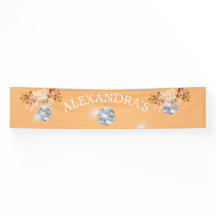 Naranja floral Disco Ball