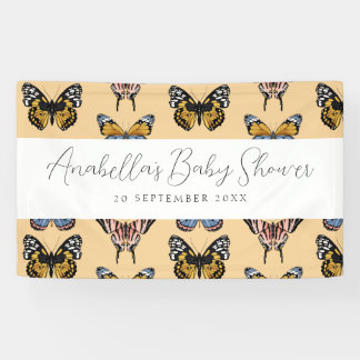 Lona Naranja moderno Boho Chica mariposa Baby Shower