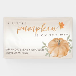Lona Naranja Pequeña Calabaza Otoño Cae Baby Shower