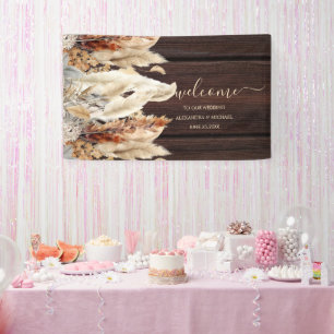 Lona Naranja Quemado Caída Acuarela Pampas Boda de Gras