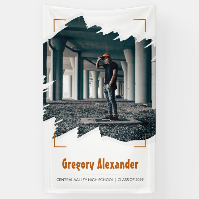 Lona Naranja quemado Edgy Resumen Grado de fotografía d (Vertical)