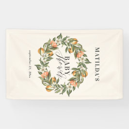 Lona Naranja rústico cítrico botánico fiesta de ducha d