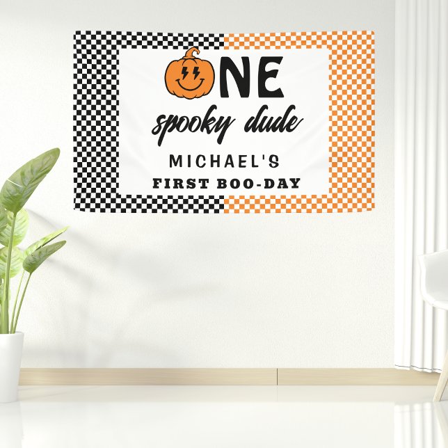 Lona Naranja Un Tonto Amigo Halloween Primer Cumpleaños (Subido por el creador)