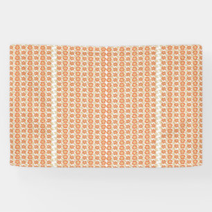 Lona Naranja vibrante y fondo rayado blanco con