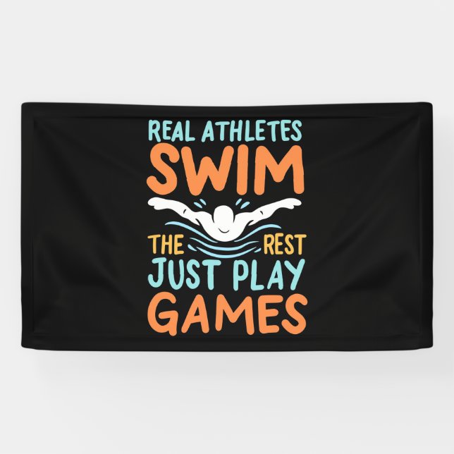 Lona Natación de los verdaderos atletas (Horizontal)
