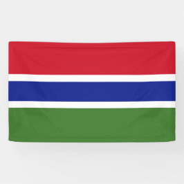 Lona National Flag of Gambia - Rectangular Event Banner