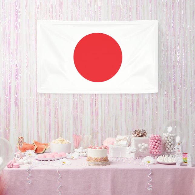 Lona National Flag of Japan - Rectangle Wall Banner (Fiesta)